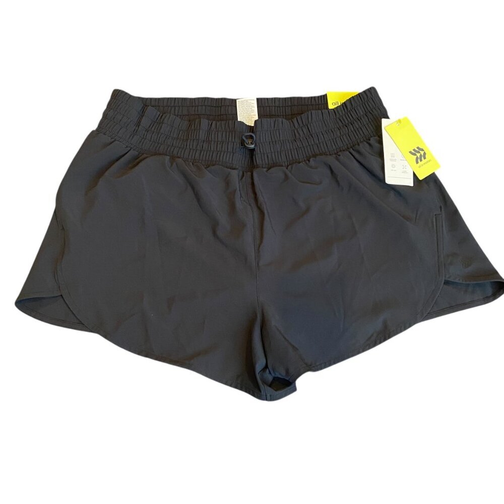 NWT - All in Motion HR‎ Flex Shorts Running Athletic Activewear Sz L Black #186M - Picture 3 of 8